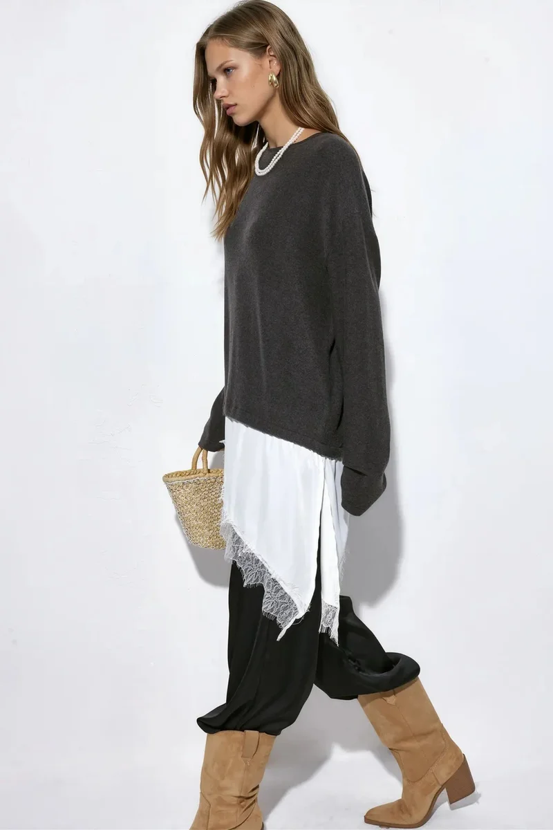 بوسيم BUSEM Women’s Crew Neck Knit Sweater