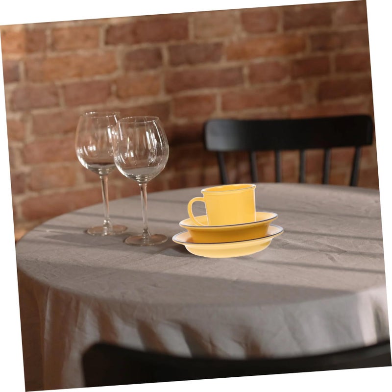 Microwave Safe Retro Dinner Plates Bowls and Cups Set Easy Clean Tableware - Image 4