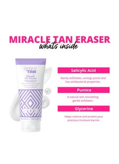 Skinny Tan Skinny Tan Self-Tan Eraser - Manual and Chemical Exfoliation - Jelly-Like Texture - Removes Old Tan, Corrects Mistakes, and Exfoliates Skin - Brightens and Smoothes Your Epidermis - 7.03 oz Cream  - Image 4