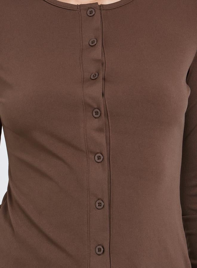 ستايلي بلوزة محبوكة بأكمام طويلة - Image 3