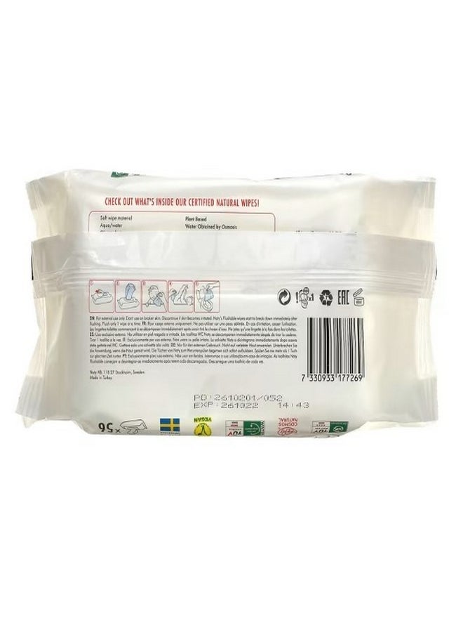 Naty Flushable Wipes 56 Wipes  - Image 2
