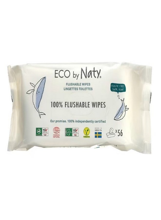 Naty Flushable Wipes 56 Wipes  - Image 1