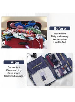 SKY-TOUCH 6Pcs Set Travel Luggage Organizer Packing Cubes Set Storage Bag Waterproof Laundry Bag Traveling Accessories-Blue  - Image 4