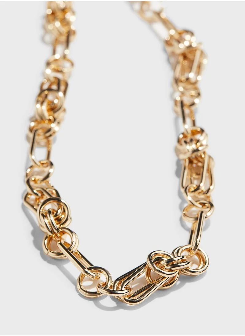 اتش اند ام Linked-Ring Necklace
