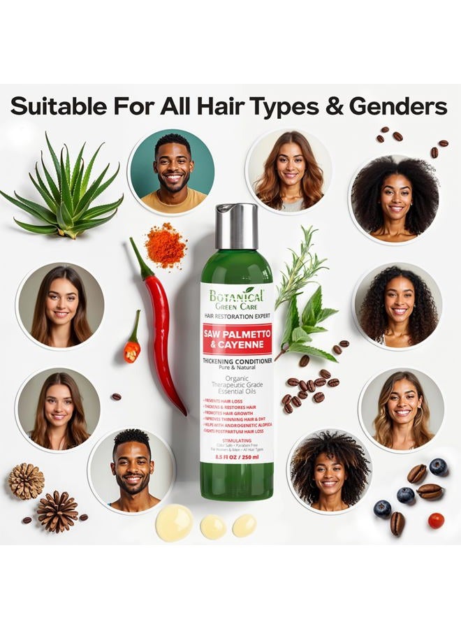 botanical green care "Saw Palmetto & Cayenne" Hair Growth Anti-Hair Loss CONDITIONER. Alopecia Prevention and DHT Blocker. Doctor Developed. NEW 2019 FORMULA - Image 5