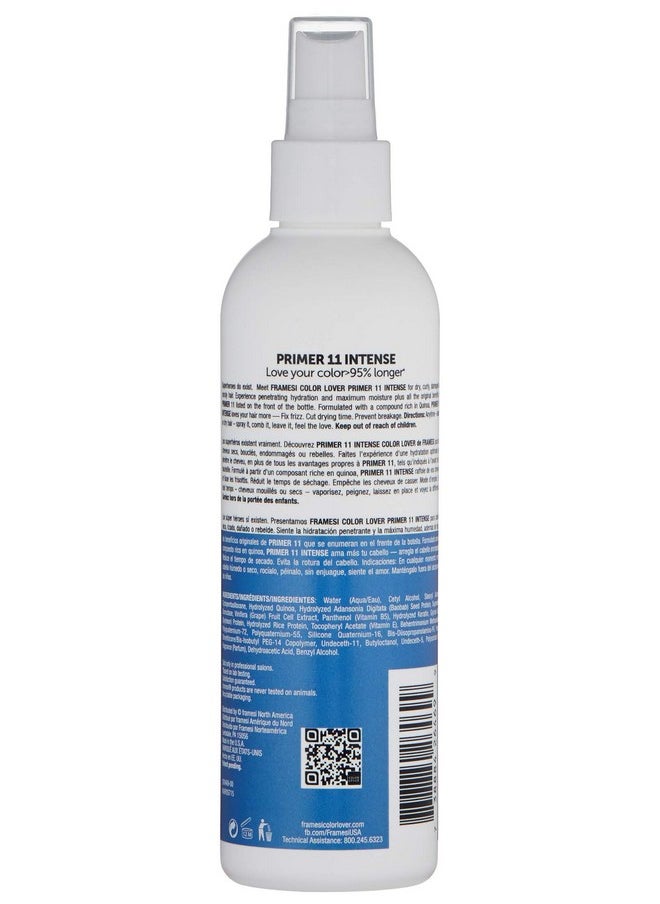 framesi - Color Lover Primer 11 Intense Leave In Conditioner Spray 8.5 Fl Oz Leave In Conditioner For Color Treated Hair Heat Protectant Spray - Image 1