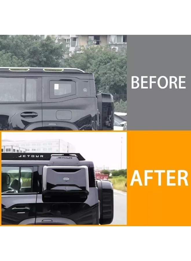 Black Exterior Side Toolbox Storage Box Carrier for Jetour Traveller - Image 5