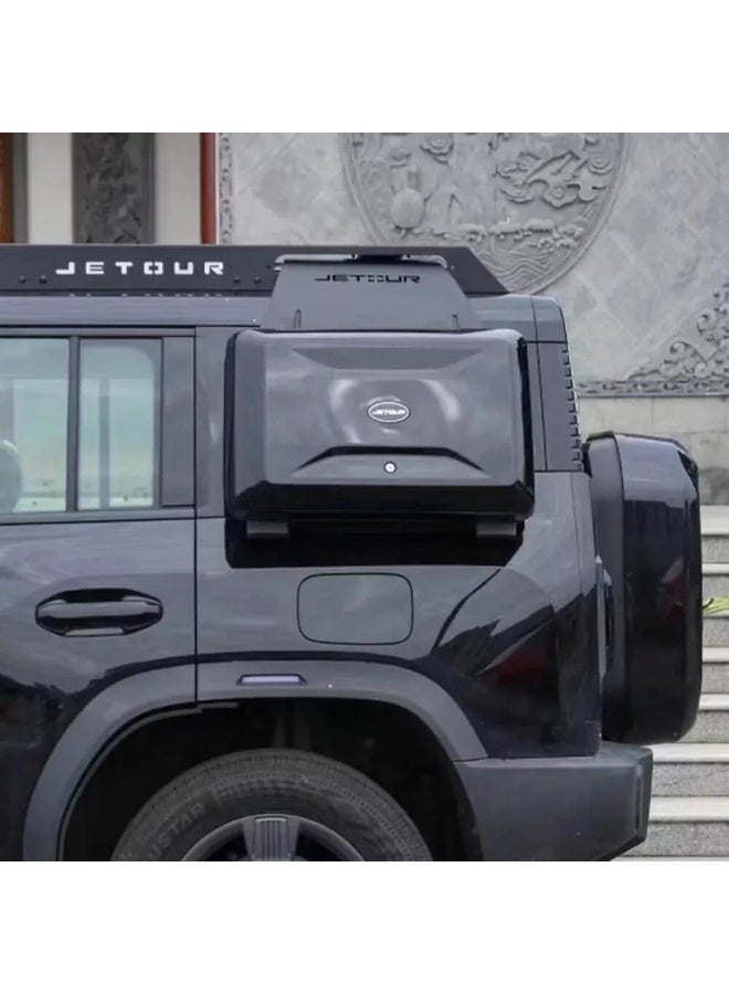 Black Exterior Side Toolbox Storage Box Carrier for Jetour Traveller - Image 4