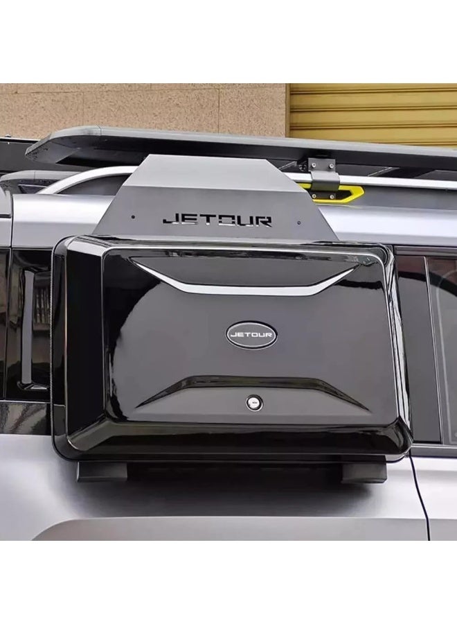 Black Exterior Side Toolbox Storage Box Carrier for Jetour Traveller - Image 3