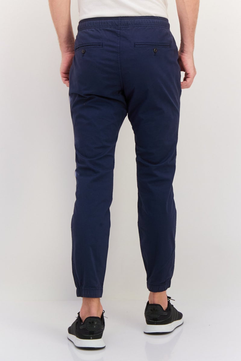 GAP Men Solid Drawstring Jogger Pants, Navy - Image 3