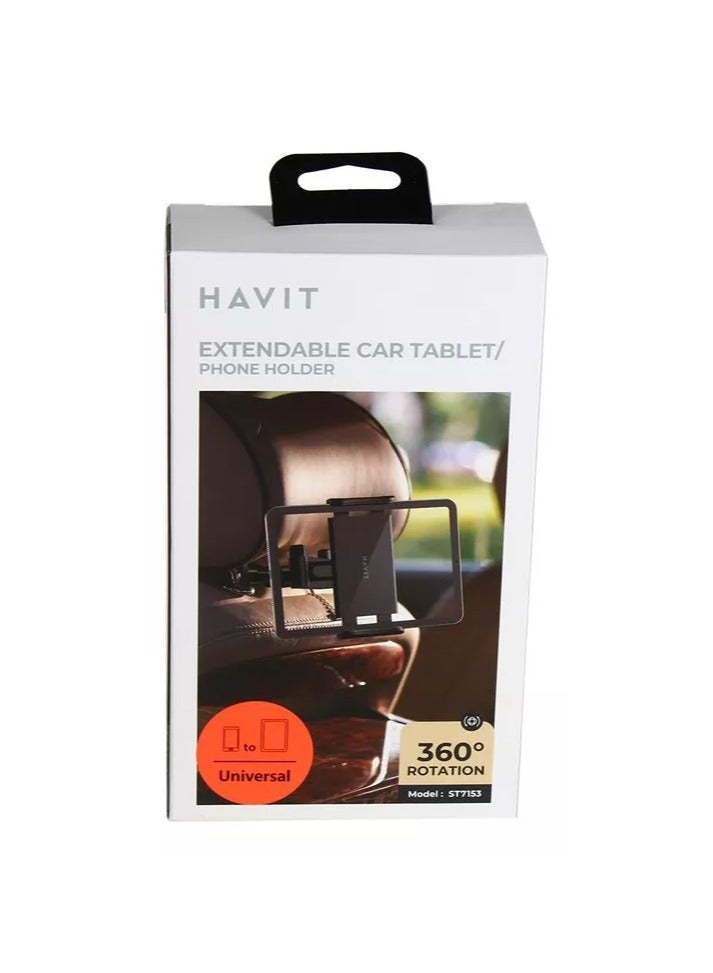 havit Tablet Holder HAVIT ST7153 with 360° Articulated Arm – Strong Mount and Full Rotation for Optimal Viewing Comfort in the Car - Image 2