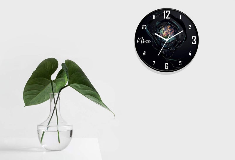 IIK COLLECTION 12-inch Designer Plastic Analogue Round WallClock for Home, Kitchen, Living Room, Bedroom, Office (30 cm x 30 cm x 6 cm) - Image 5