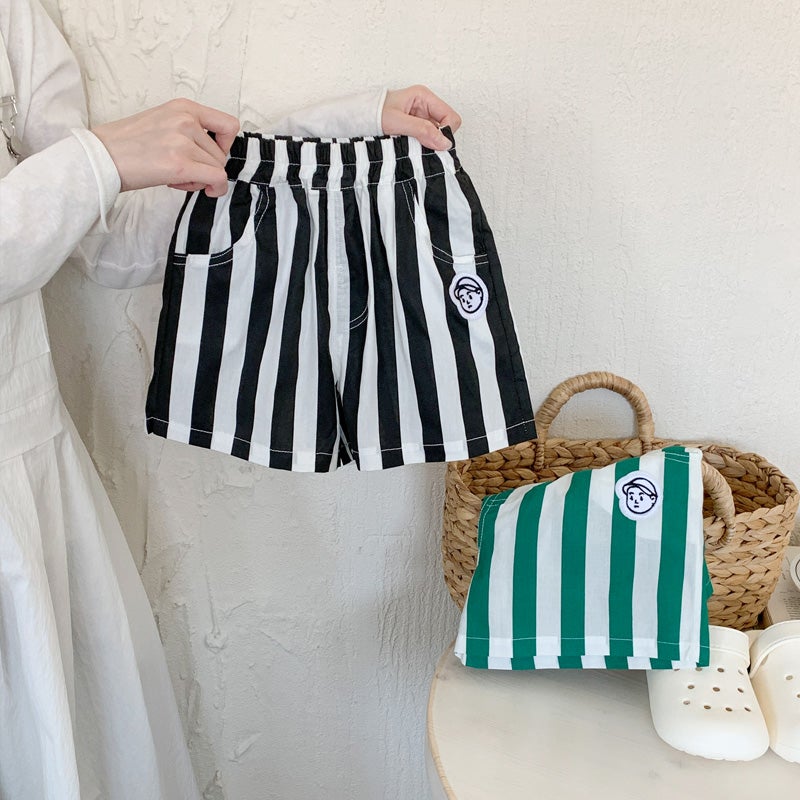Boys' Summer Thin Striped Mid-Length Shorts For Toddlers, Loose Casual Shorts For Babies - Image 4
