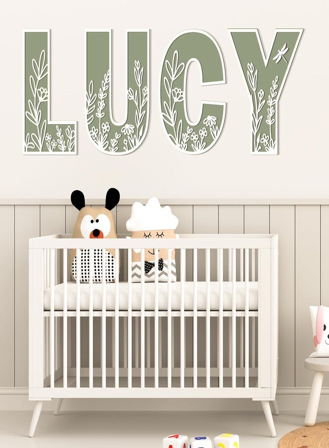 Longan Craft Layered 12 Inch Large Wooden Letters for Wall Decor, Flowered Paintable Wooden Nursery Letters for Wood Alphabet Letter M for Birthday Boho Nursery Name Sign Wedding Home Decoration - Image 4
