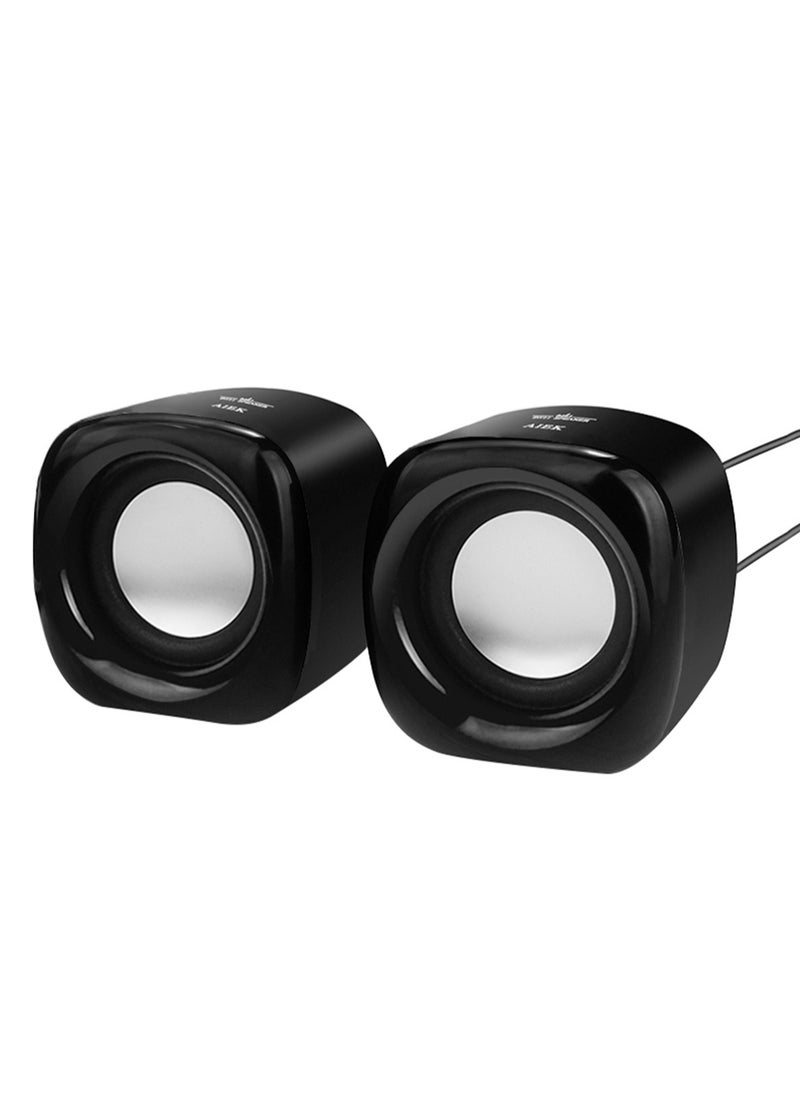 BONKS Computer Speakers, 6W PC Powered Speakers USB Speaker Monitor Speakers for Desktop Computer/PC/Laptop Gaming Speaker  - Image 1