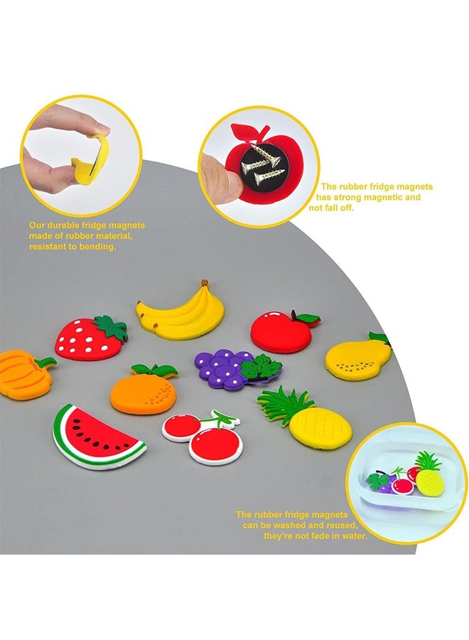 Peachjoy Refrigerator Magnets, 10 Pcs Fridge Magnets for Kids, Fridge Refrigerator Magnets Set, Cute Fruits Cartoon Magnet, Activity Home Kitchen Decoration Accessories Travel Souvenirs - Image 2