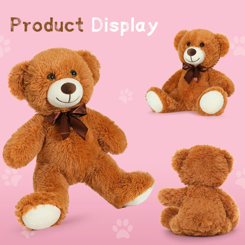 ماوجولان Maogolan Bulk Teddy Bear Dearn 10 حزم صغيرة بنية داكنة دب دب محشوة بالحيوانات بكميات كبيرة 13.5 " - Image 3