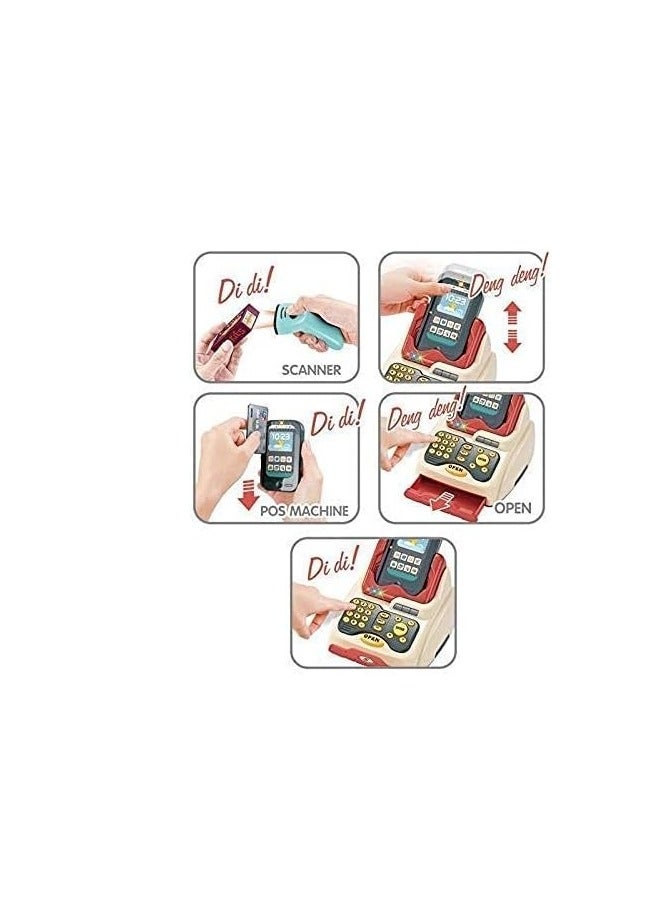 كيكو مجموعة سوبر ماركت منزلية جديدة مكونة من 48 قطعة للأطفال، مجموعة ألعاب سوبر ماركت للأولاد والبنات - Image 5