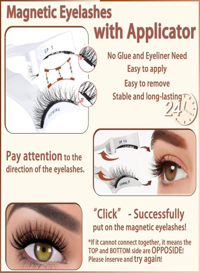 BCNJEPIN Eye Lashes for Women, Eyelash Extension Kit, Magnetic Lashes Kit with Applicator 3D False Eyelashes Magnetic Reusable Magnet Eyelashes Magnetic Eye Lashes No Glue or Eyeliner Needed - Image 4