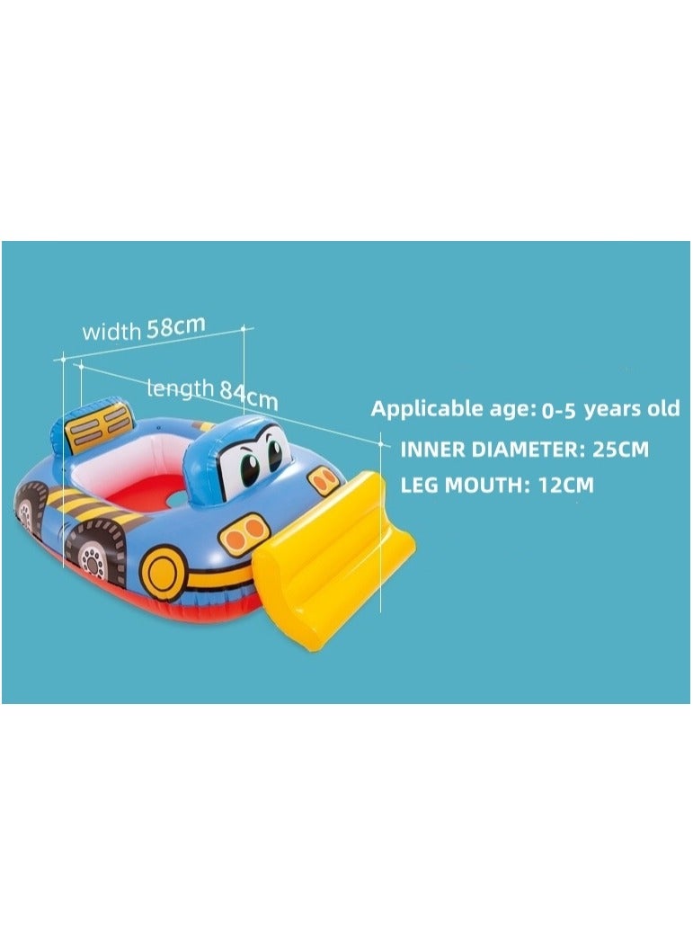 تعويم حمام السباحة للطفل مع أدوات السباحة للأطفال الصغار ذات المقعد الآمن Inflatabl Child Swim Floatie لمدة 0-5 سنوات - Image 5