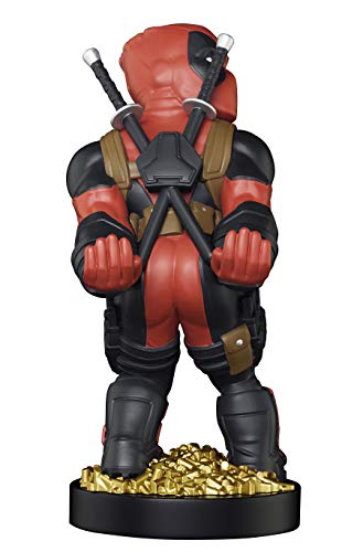 Exquisite Gaming: Marvel: Deadpool Rear View - Original Mobile Phone & Gaming Controller Holder, Device Stand, Cable Guys, Licensed Figure Red - Image 1