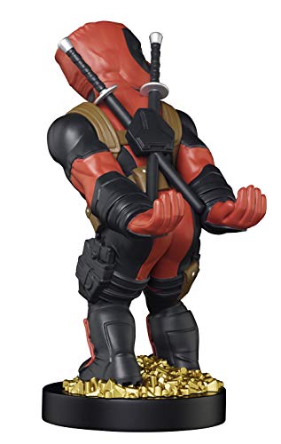 Exquisite Gaming: Marvel: Deadpool Rear View - Original Mobile Phone & Gaming Controller Holder, Device Stand, Cable Guys, Licensed Figure Red - Image 2