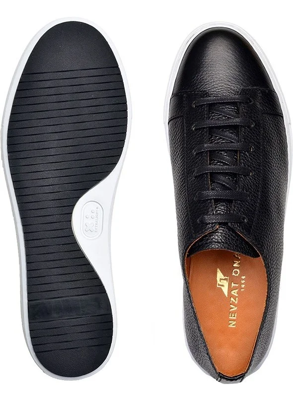 Nevzat Onay Leather Black Sneaker Men's Shoes -9816-