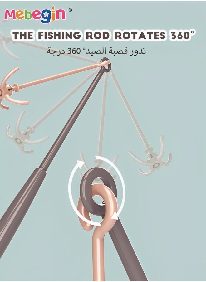 ميبيجين 20 قطعة لعبة صيد الأسماك الدوارة الكهربائية مع قصة موسيقية للأطفال الصغار  - Image 3