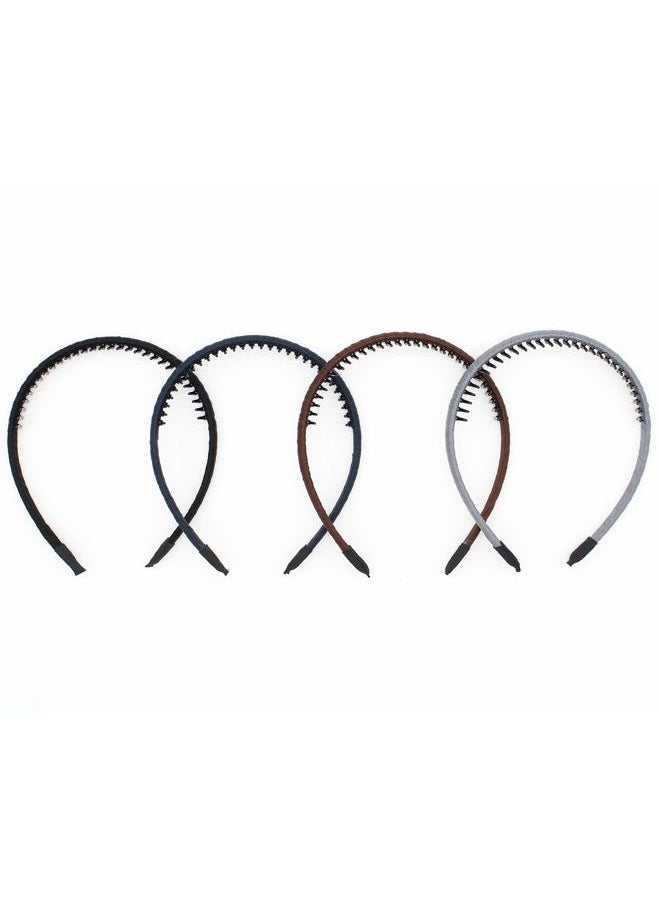 JOBAND إكسسوارات شعر عصرية رباط رأس للنساء/الفتيات رباط شعر غير قابل للانزلاق طوق شعر مريح مشط بأسنان من الراتنج (4 ألوان) - Image 3