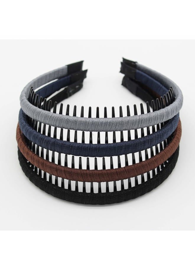 JOBAND إكسسوارات شعر عصرية رباط رأس للنساء/الفتيات رباط شعر غير قابل للانزلاق طوق شعر مريح مشط بأسنان من الراتنج (4 ألوان) - Image 1