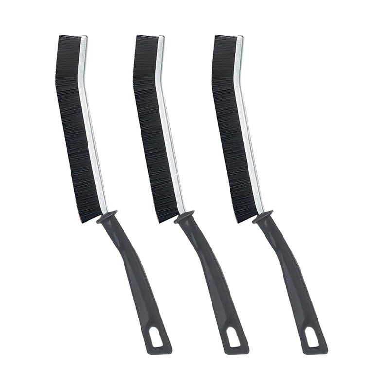 Vexton 3PC Hard Bristle Plastic Crevice Mini Gap Cleaning Brush Set for Bathroom, Kitchen, Tiles, Window Slot, Dead Corner - Image 1