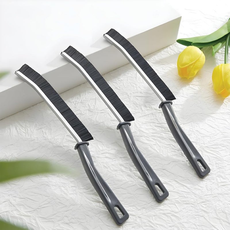 Vexton 3PC Hard Bristle Plastic Crevice Mini Gap Cleaning Brush Set for Bathroom, Kitchen, Tiles, Window Slot, Dead Corner - Image 4