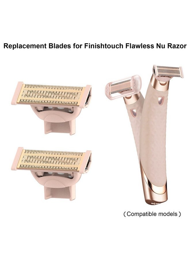 LinMei Women Shaver Replacement Heads Compatible With Finishtouch Flawless Nu Razor Incude 2 Replacement Blades And 2 Cleaning Brush - Image 4