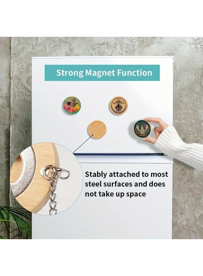 البديل 2 في 1 من الخيزران لفتاحة الزجاجات ومساند الثلاجة 12 قطعة - Image 5