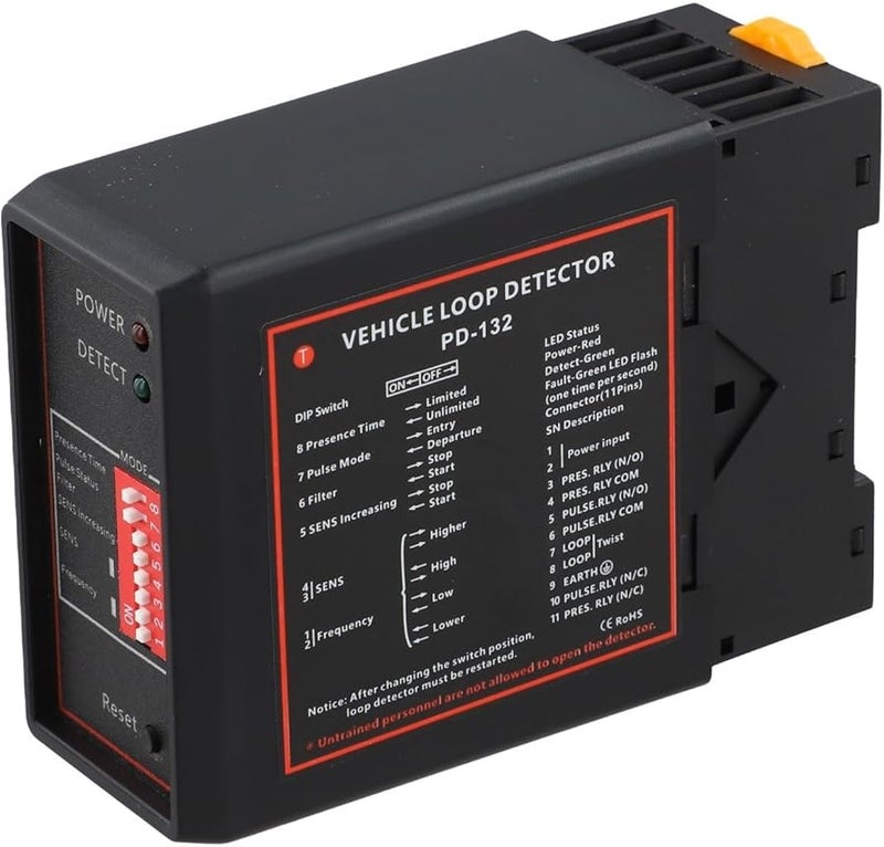 24V Inductive Loop Detector for Automatic Doors and Parking Access Single Channel Sensing - Image 2