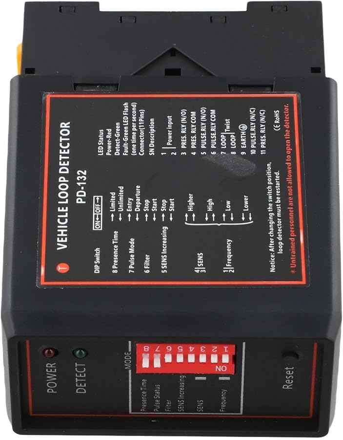 24V Inductive Loop Detector for Automatic Doors and Parking Access Single Channel Sensing - Image 4