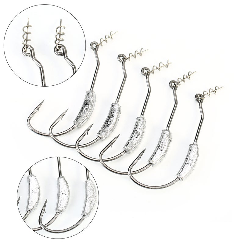 26pcs Barbed Sharp Fishing Bait Hooks with Weight Fishing Tackle Accessories - Image 3