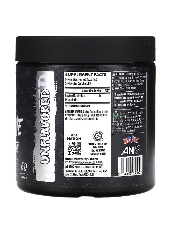 Abe - ABE, Creatine Monohydrate, Unflavored, 5 g, 10.58 oz (300 g) - Image 1