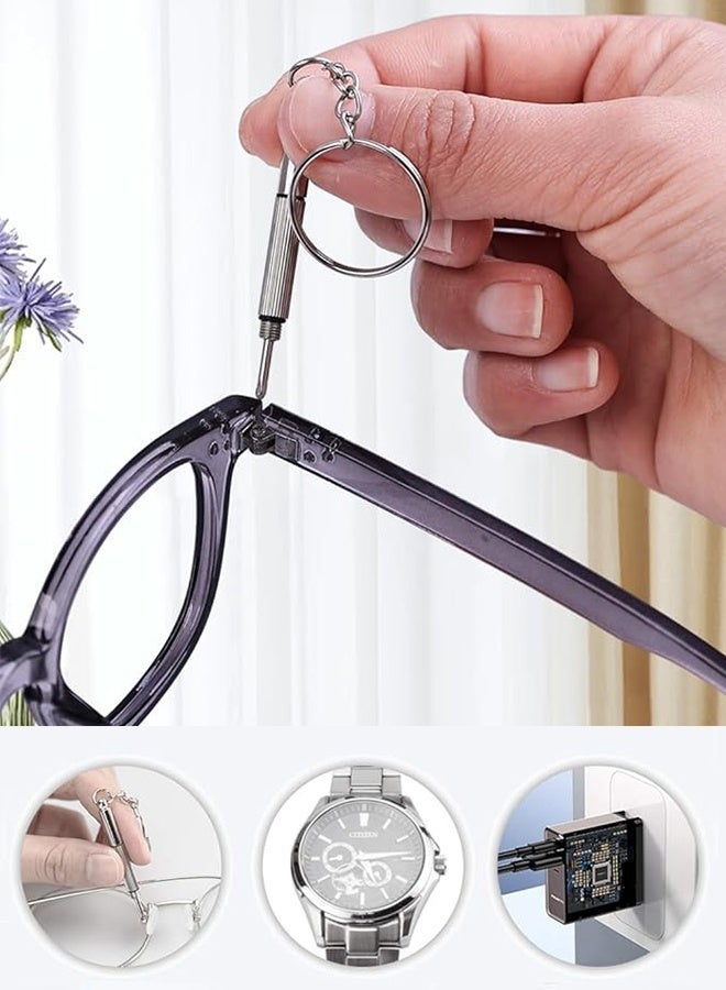 KANGLI 3 Pcs Multifunction 3 In 1 Mini Eyeglass Screwdriver with Key Chain Eyeglass Screwdriver - Image 2