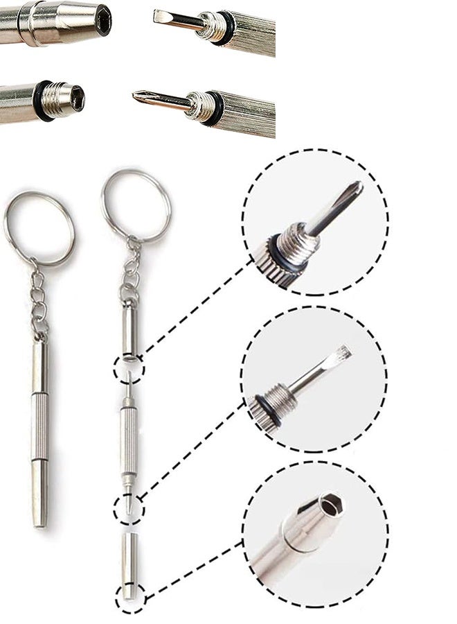 KANGLI 3 Pcs Multifunction 3 In 1 Mini Eyeglass Screwdriver with Key Chain Eyeglass Screwdriver - Image 4