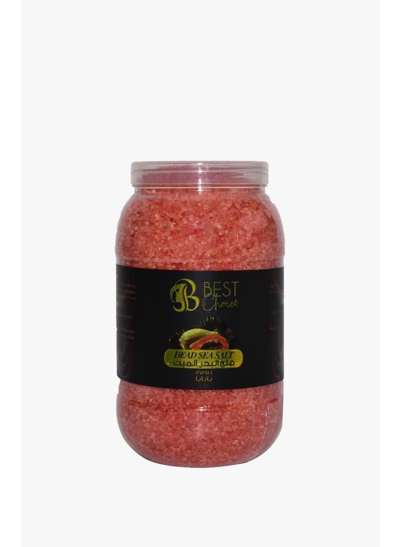 Best Choice Dead Sea Salt Premium Natural Bath Salt 5Kg Jar for Skin Body Hair Care and Relaxation - Papaya - Image 1