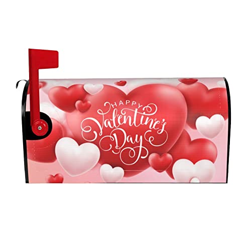 SuQKXCo Valentine's Day Mailbox Cover - Magnetic, Waterproof Post Box Wrap - Garden Decor - Standard Size 18" X 21" - Image 1