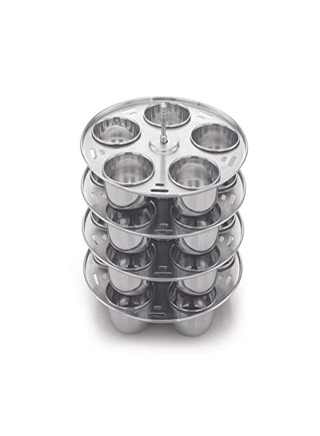 Expresso Multipurpose Stainless Steel Baking Moulds|for Baking Muffins, Cupcakes | Idly Maker and Baking Stand with 20 Cups Compatible with 10-12 Liter, Outer Lid Pressure Cooker - Image 1