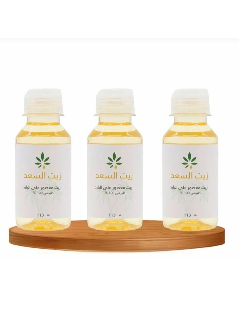 100% Natural Cold-Pressed Saad (Cyperus) Oil | Slows Unwanted Hair Regrowth & Soothes Skin After Removal | Body & Scalp Massage Oil | 113ml - Pack Of 3
