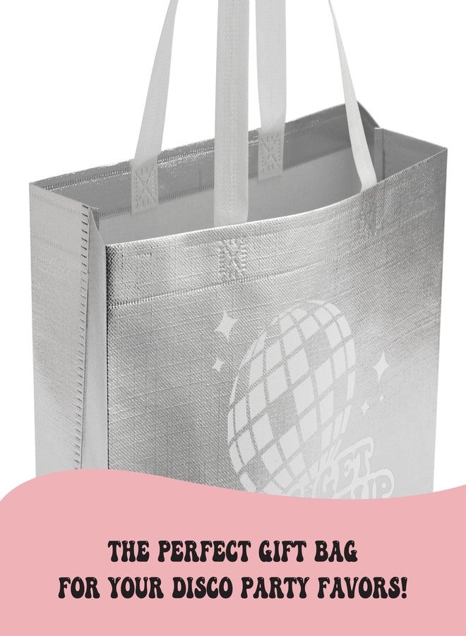 Pop Fizz Designs Set of 18 Last Disco Bachelorette Gift Bags - Iridescent 70s Theme Totes, Let's Get Funked Up Party Favors for Bridesmaids - Image 4
