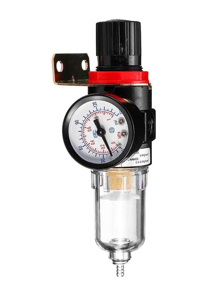 AQ AQSON مجموعة أدوات فاصل مياه فلتر ضاغط الهواء AQSON 1/4'' مع مقياس منظم - Image 1