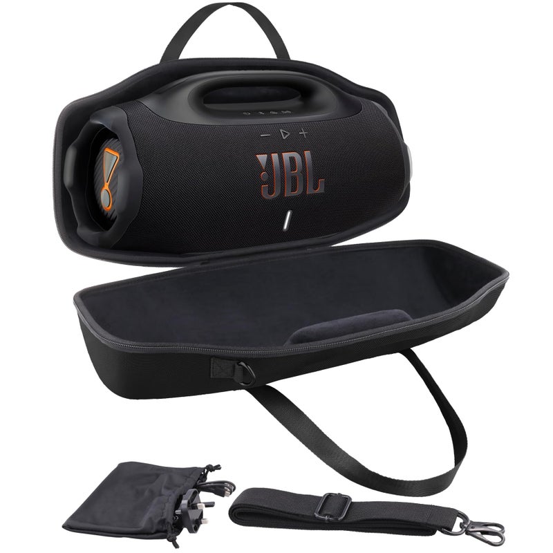 co2CREA Hard Travel Case Replacement for JBL Boombox 4 Waterproof Portable Bluetooth Speaker (Black Case) - Image 1