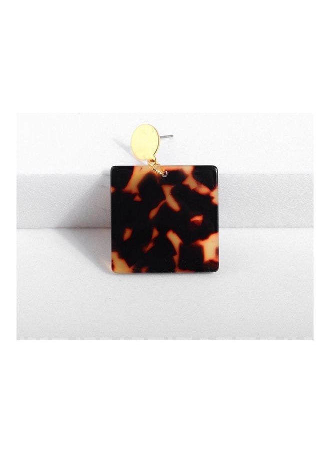 NIBEMINENT Acrylic Female Geometric Square Acetate Plate Personality Earrings  - Image 5