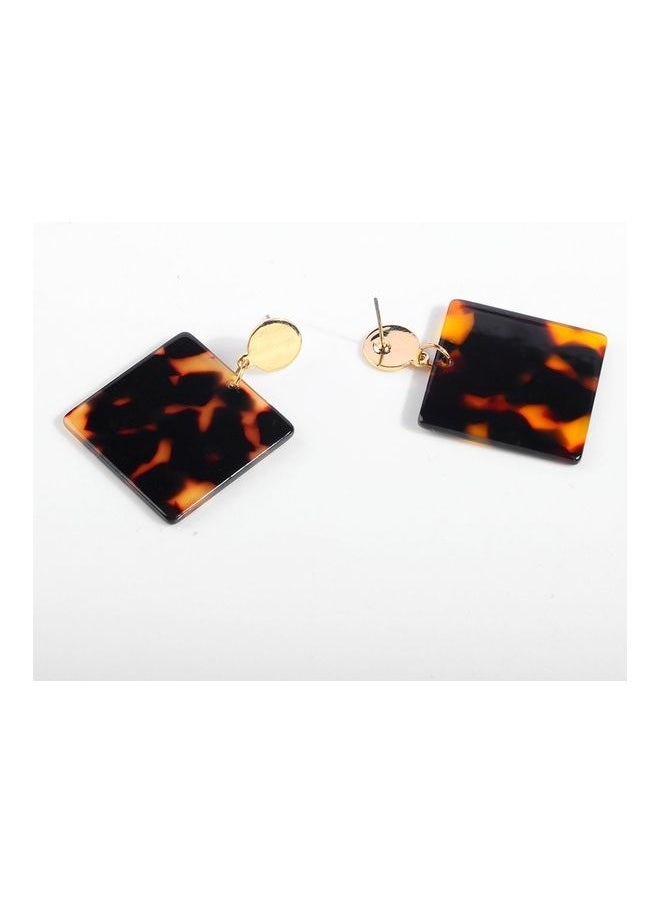 NIBEMINENT Acrylic Female Geometric Square Acetate Plate Personality Earrings  - Image 4