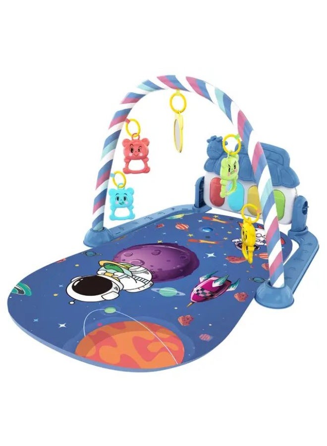 Musical play mat – Activity center for infants with hanging toys and piano on the back